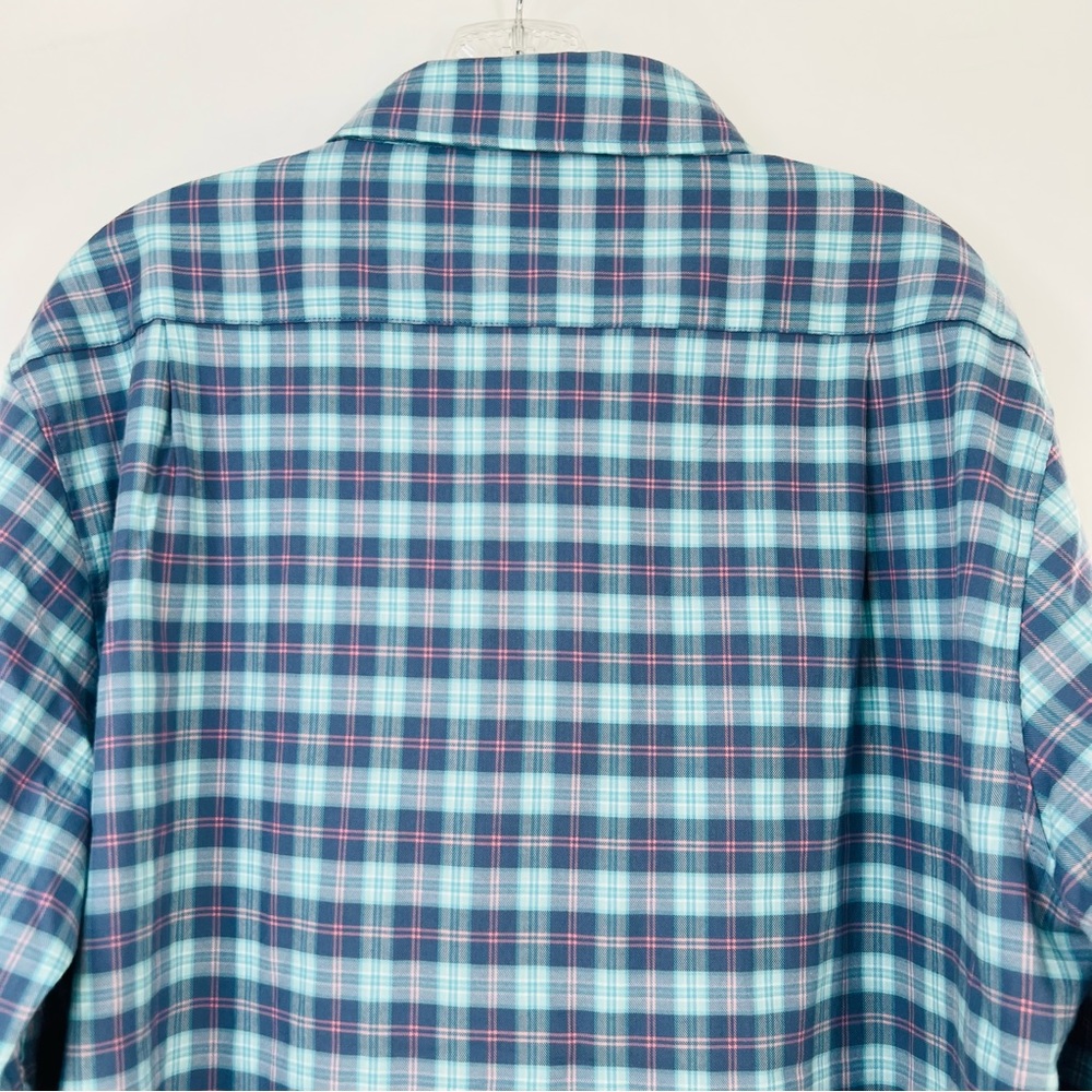 Savannah Button-Down Blue/Pink Plaid Tencel Blend Soft Shirt Men's Size XL - Picture 5 of 16